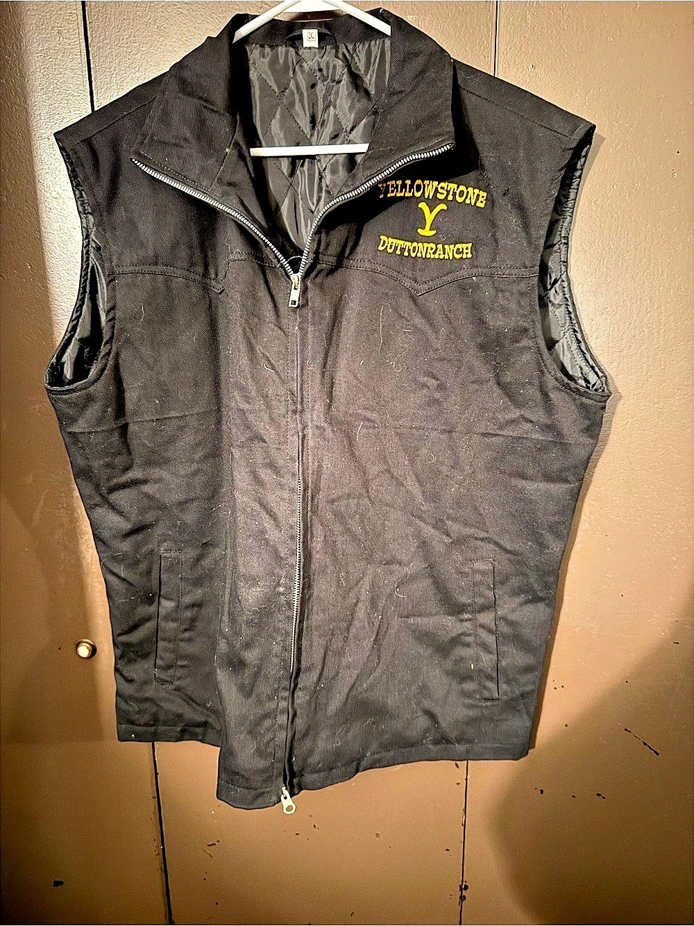 Yellowstone Dutton Ranch Dutton Ranch Vest Black Vest Size 2XL